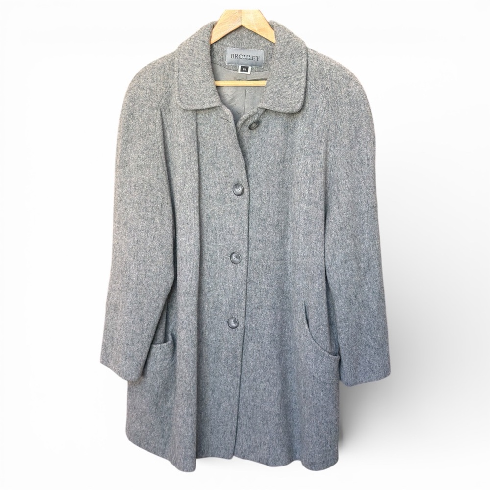 Bromley Collection women's gray wool blend Peacot size 20